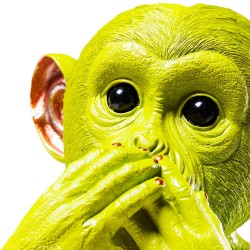 Kare Money Box Monkey Iwazaru Lime Ref 60794