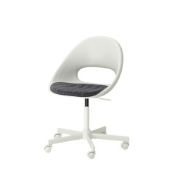 Ikea Loberget Swivel Chair White & Grey Pad 79445452