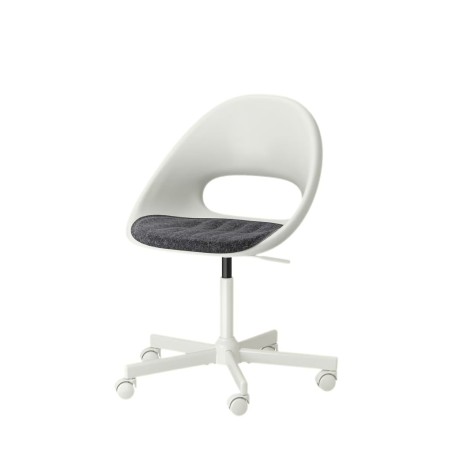 Ikea Loberget Swivel Chair White & Grey Pad 79445452