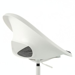 Ikea Loberget Swivel Chair White & Grey Pad 79445452