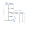 Ikea Kallax Desk White With Shelves & 2 Legs 89483453