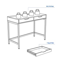 Ikea Alex Desk White 30473559