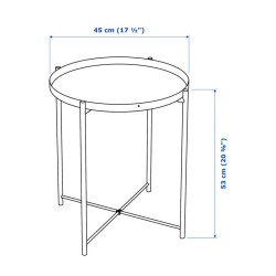 Ikea Gladom End Table Black 411997