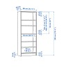 Ikea Billy Bookcase With Shelves White 80x28x202 cm - 522047