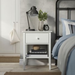 Ikea Gullaberg Bedside Table With One Drawer & Shelf White