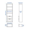 Ikea Brimmes Bookcase 60x190 cm With 2 Drawers And Shelves White