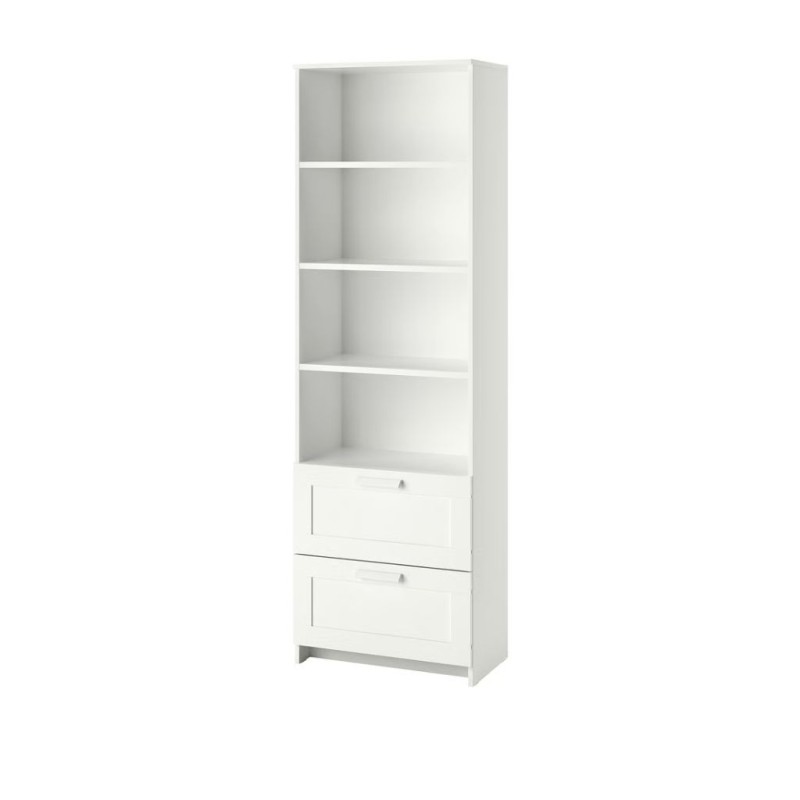 Ikea Brimmes Bookcase 60x190 cm With 2 Drawers And Shelves White