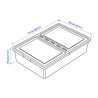 Ikea Sockerbit Storage Box With Lid White 50x77x19 cm