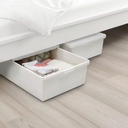 Ikea Sockerbit Storage Box With Lid White 50x77x19 cm