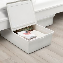 Ikea Sockerbit Storage Box With Lid White 50x77x19 cm