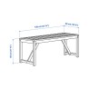 Ikea Nammaro Bench Outdoor Light Brown Stained 80x28x202 cm