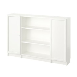 Ikea Billy Bookcase With 2 Doors 160x106 cm White 19528365
