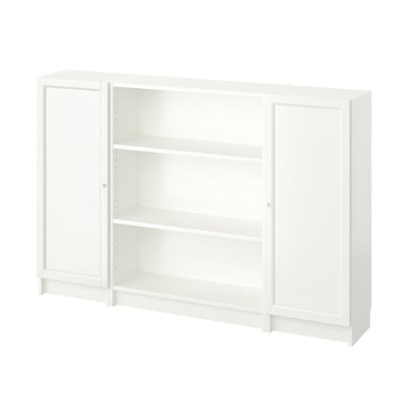 Ikea Billy Bookcase With 2 Doors 160x106 cm White 19528365