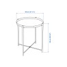 Ikea Gladom Side Table 45x53 cm Grey-Beige 10513764