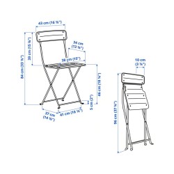 Ikea Sundso Folding Outdoor Chair Anthracite