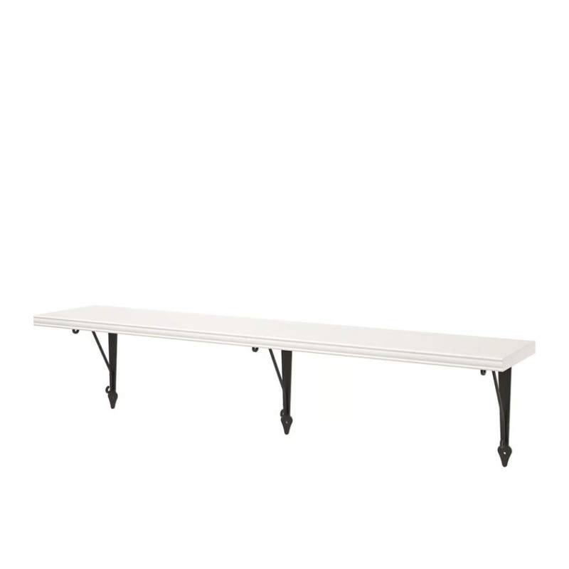 Ikea Bergshult Wall Shelf 120x20 White With Bracket Anthracite 29326055