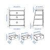 Ikea Lote Chest Of 3 Drawers White