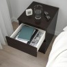 Ikea Kullen Bedside Table 2 Drawers Black- Brown 35x49 cm