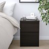 Ikea Kullen Bedside Table 2 Drawers Black- Brown 35x49 cm