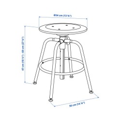 Ikea Kullaberg Stool Black