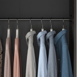 Ikea Rakkestad Wardrobe 2 Doors Black-Brown