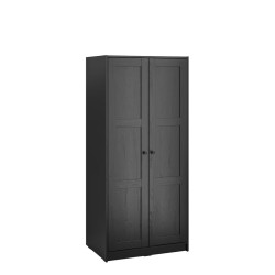 Ikea Rakkestad Wardrobe 2 Doors Black-Brown
