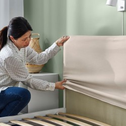 Ikea Kleppstad Bed 160x200 cm White/Vissle Beige