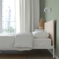Ikea Kleppstad Bed 160x200 cm White/Vissle Beige