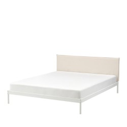 Ikea Kleppstad Bed 160x200 cm White/Vissle Beige
