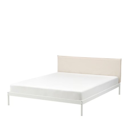 Ikea Kleppstad Bed 160x200 cm White/Vissle Beige