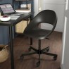 Ikea Eldberget Swivel Chair Dark Grey/Black Frame 39331848