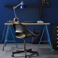 Ikea Eldberget Swivel Chair Dark Grey/Black Frame 39331848