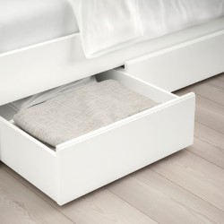 Ikea Songesand Bed 180x200 White cm With 2 Storage 49241215