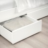 Ikea Songesand Bed 180x200 White cm With 2 Storage 49241215