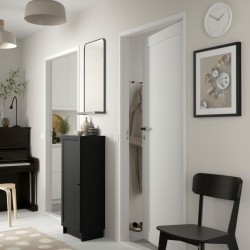 Ikea Billy Bookcase With Door Black Oak 69483623