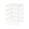Ikea Jonaxel Storage White With Wire Basket 59305099
