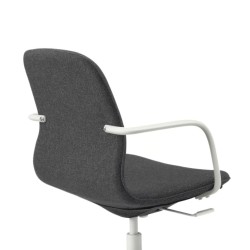 Ikea Langfjall Conference Chair Dark Grey White Frame With Armrests 69252774