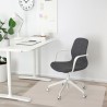 Ikea Langfjall Conference Chair Dark Grey White Frame With Armrests 69252774