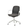 Ikea Langfjall Conference Chair Dark Grey White Frame With Armrests 69252774