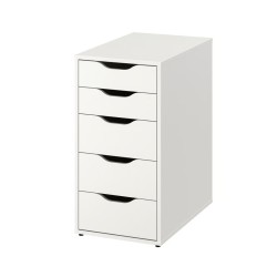 Ikea Alex Chest Of 5 Drawers White 40473549