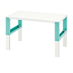 Ikea Pahl Desk White/Turquoise Underframe 69437476