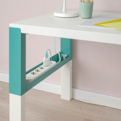 Ikea Pahl Desk White/Turquoise Underframe 69437476