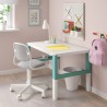 Ikea Pahl Desk White/Turquoise Underframe 69437476