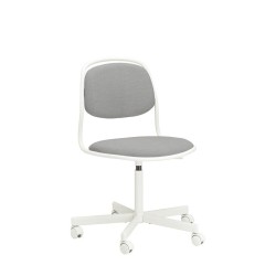 Ikea Orfjall Swivel Chair White Fabric L.Grey 29416013