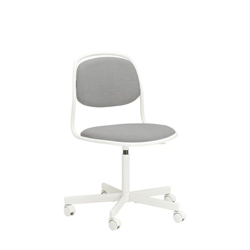 Ikea Orfjall Swivel Chair White Fabric L.Grey 29416013