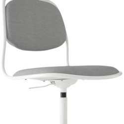 Ikea Orfjall Swivel Chair White Fabric L.Grey 29416013