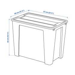 Ikea Samla Storage Box With Lid 59440766