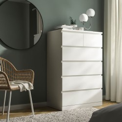 Ikea Malm Chest Of 6 Drawers White 40354645