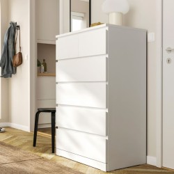 Ikea Malm Chest Of 6 Drawers White 40354645
