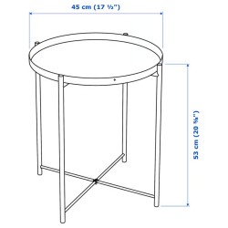 Ikea Gladom End Table White 50337820